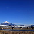 新幹線700系と富士