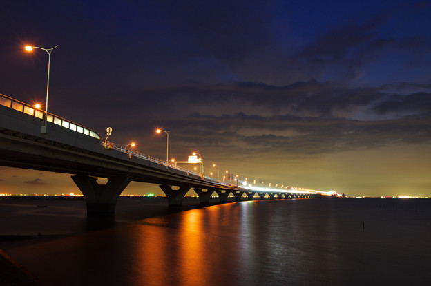 アクアラインの夜景 写真共有サイト フォト蔵