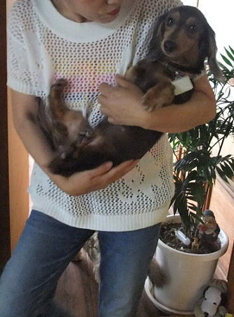 おばあちゃんに抱かれる紬